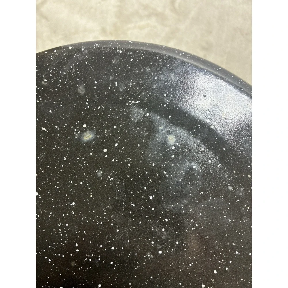 Enamelware Black Speckled Canning Stock Pot With Lid 11x8